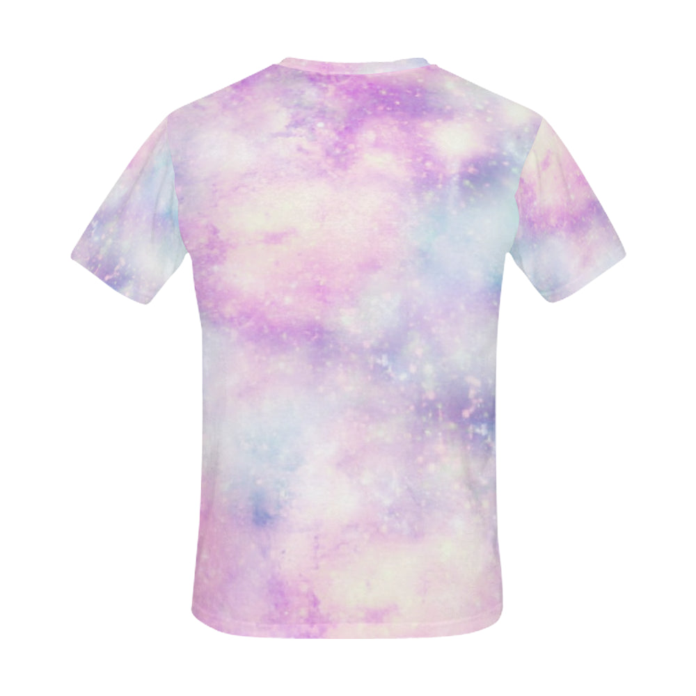 Galaxy Print Seamless Pattern in Repeat All Over Print T-Shirt for Men