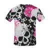 Flowers and skulls Floral gothic Pattern All Over Print T-Shirt for Men