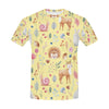 Cute Animals Pattern All Over Print T-Shirt for Men